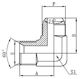 BSP液壓適配器繪圖